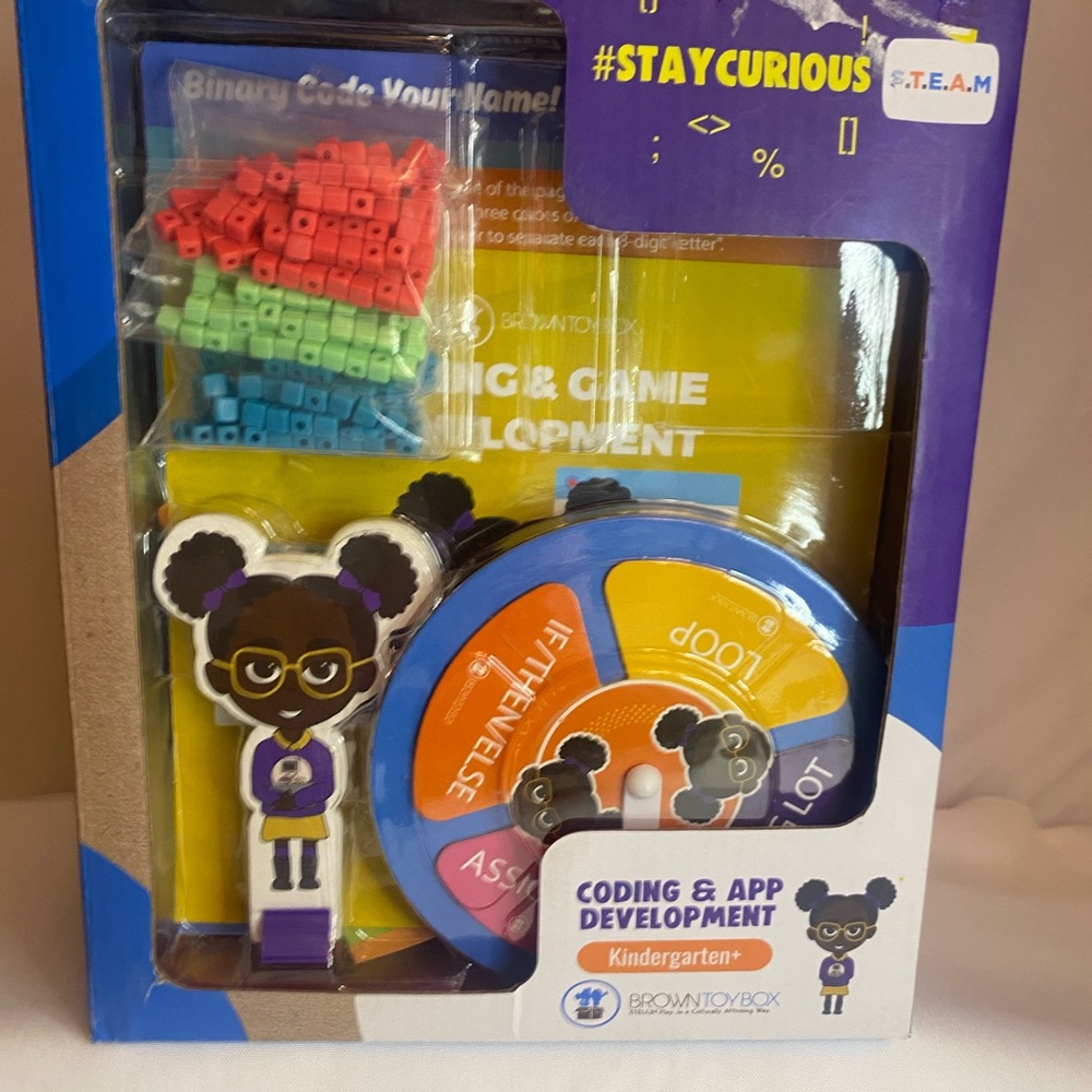 Coding and app development by the Brown toybox for kindergarten+  STEAM